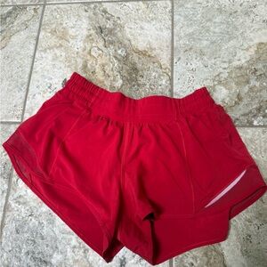 Lululemon hotty hot red shorts